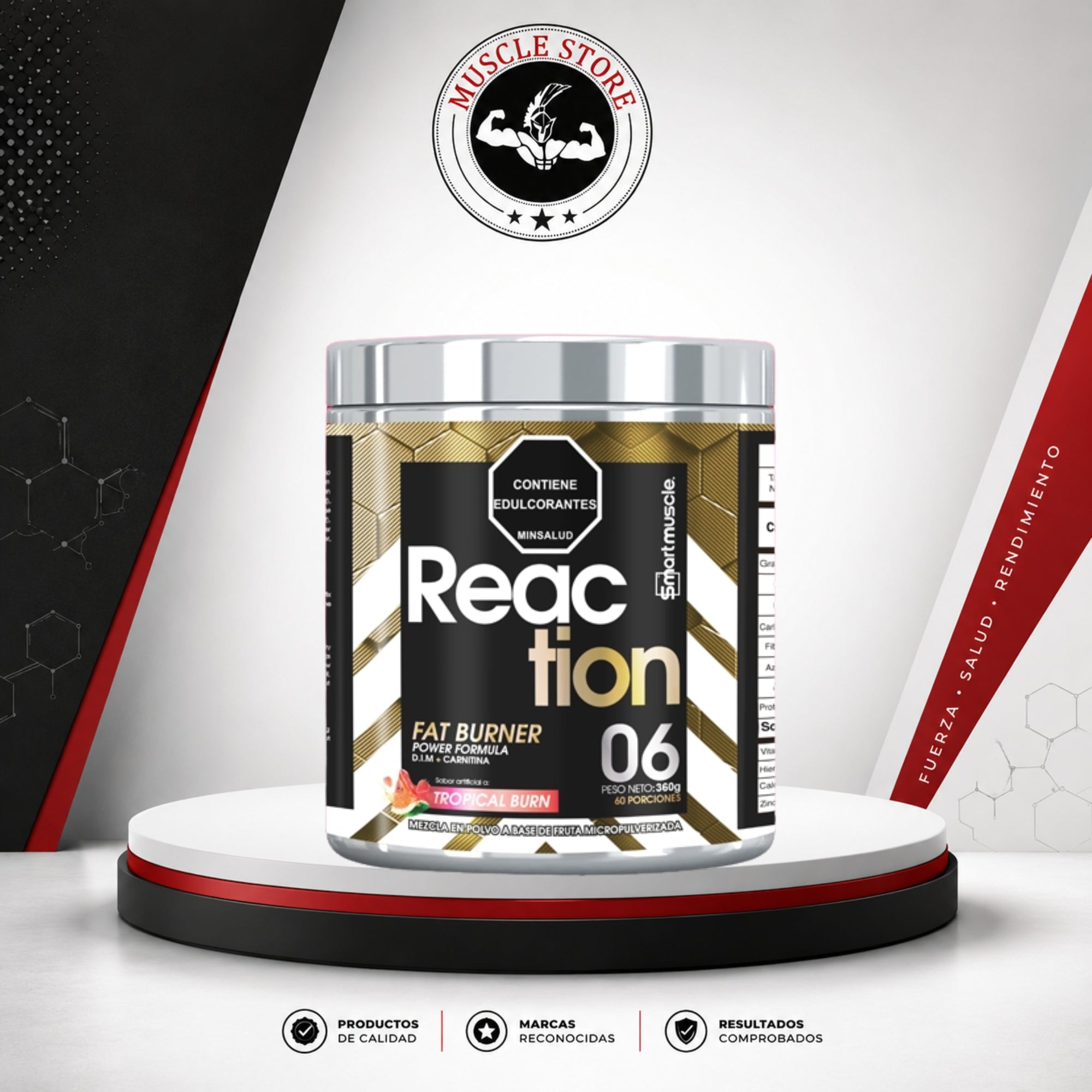 Smart Muscle REACTION 60 SERV (QUEMADOR) - Perdida de Grasa