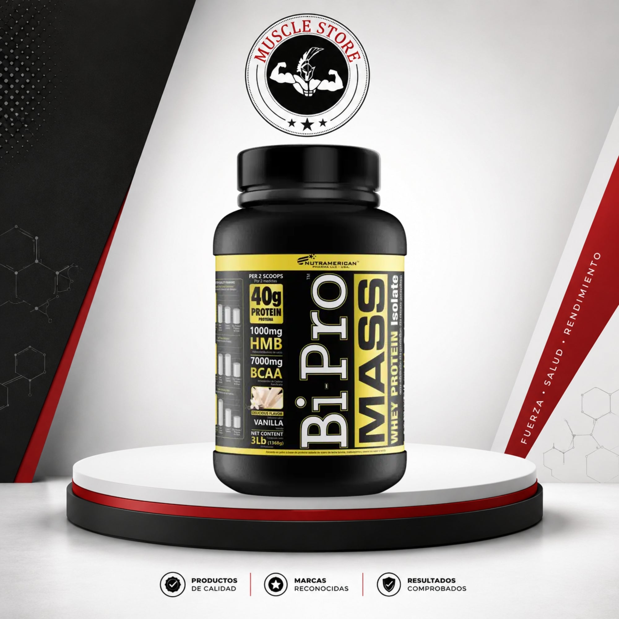 Nutramerican Pharma BI PRO MASS 3 LB - Ganador De Masa