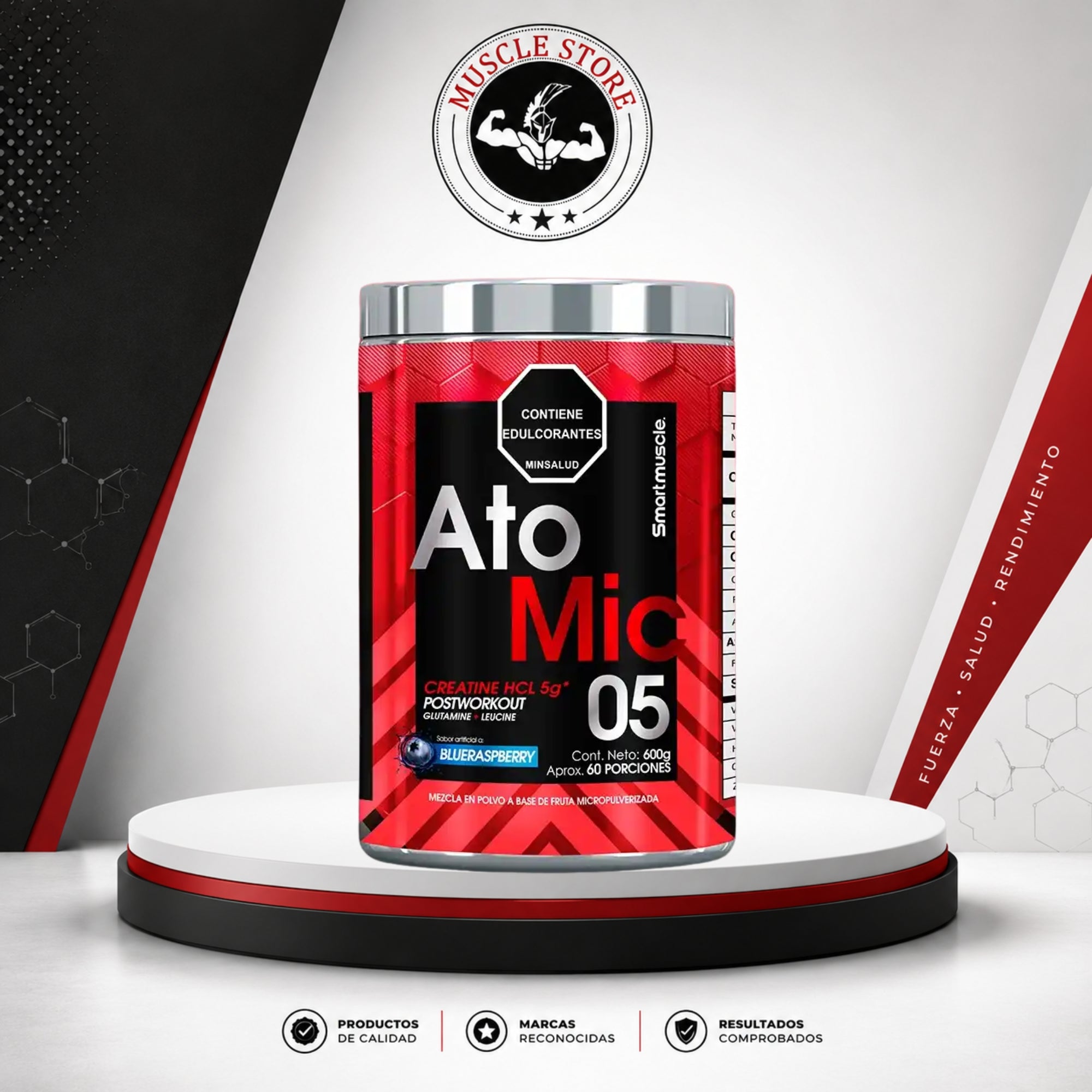 Smart Muscle ATOMIC 60 SERV (LEUCINA + GLUTAMINA) - Creatina HCL