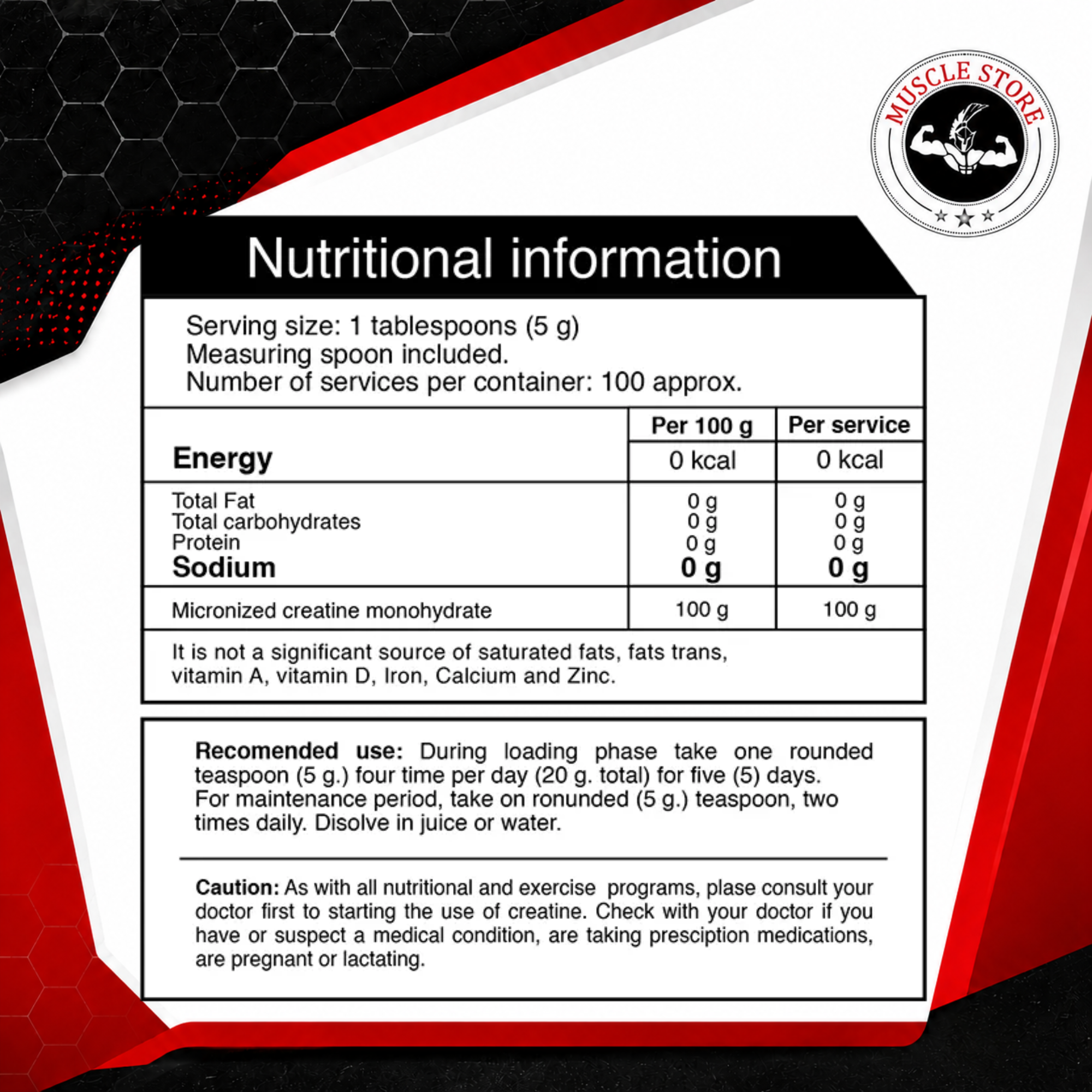 Smart Nutrition Creatine Ultra Pure 100% 500 Gr - Creatina Monohidratada