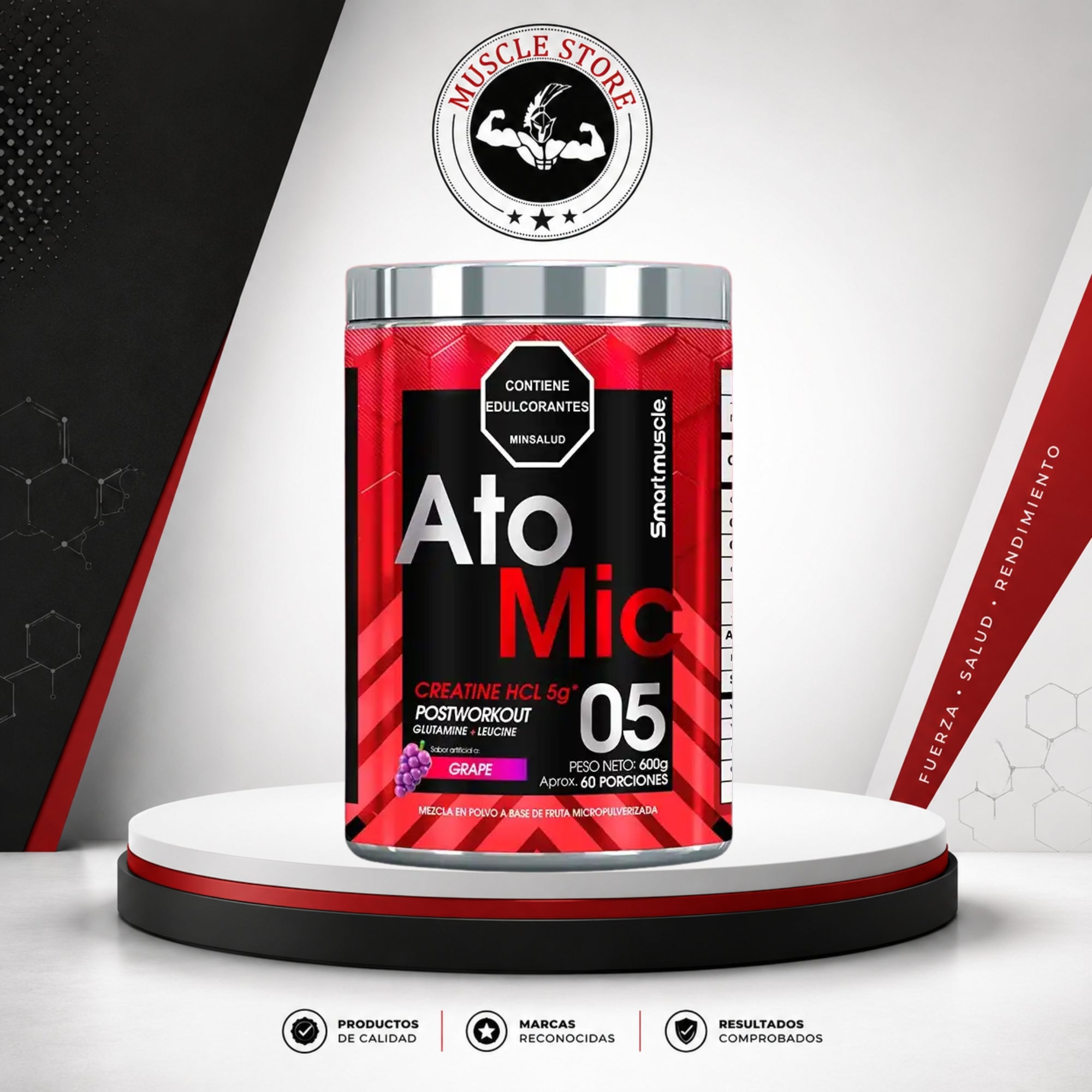 Smart Muscle ATOMIC 60 SERV (LEUCINA + GLUTAMINA) - Creatina HCL
