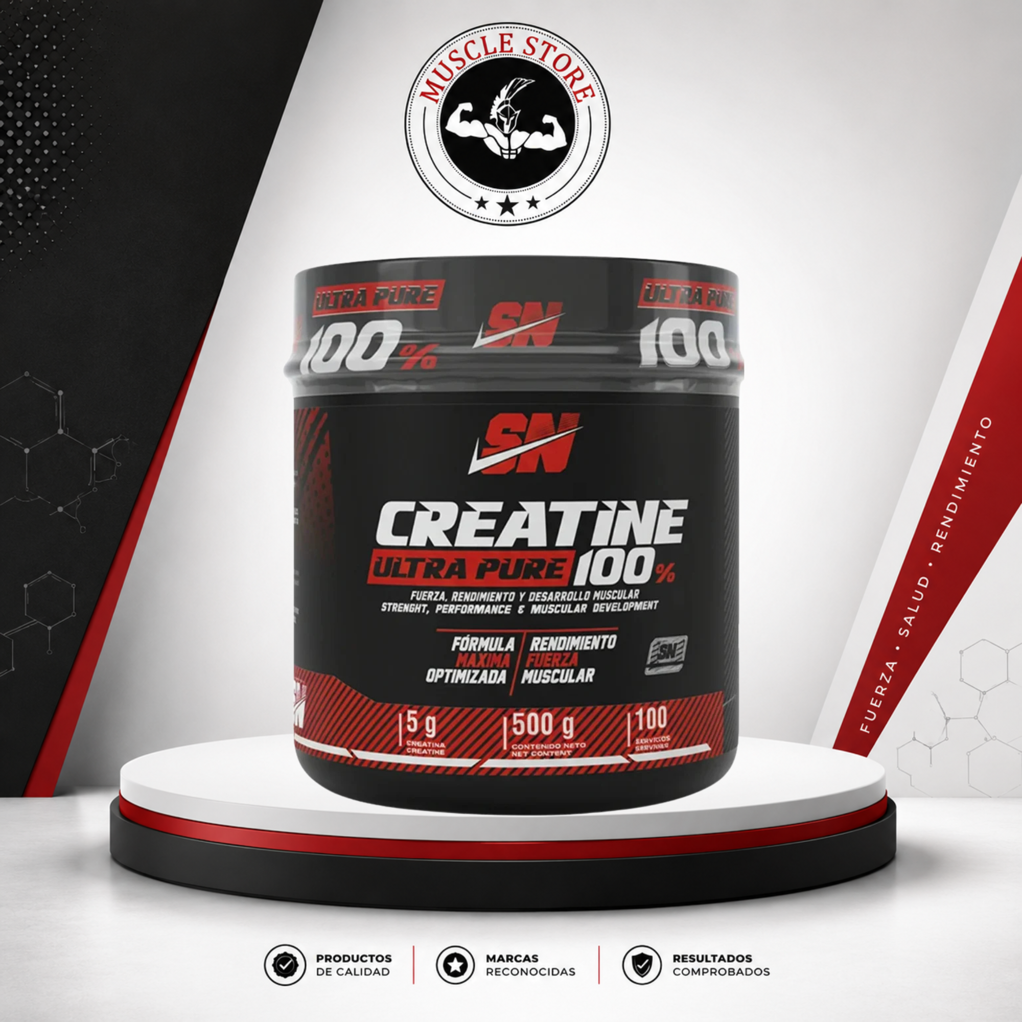 Smart Nutrition Creatine Ultra Pure 100% 500 Gr - Creatina Monohidratada