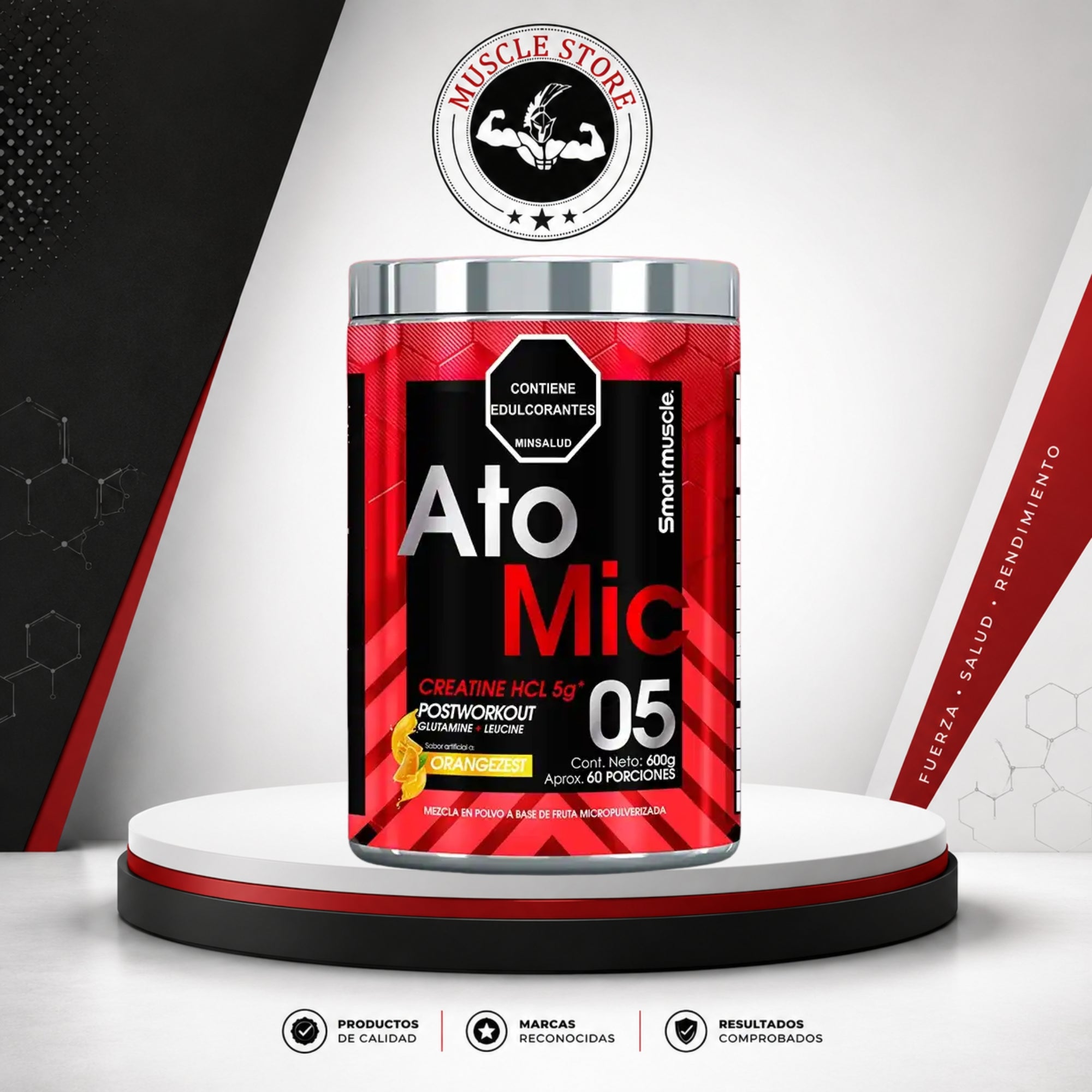Smart Muscle ATOMIC 60 SERV (LEUCINA + GLUTAMINA) - Creatina HCL
